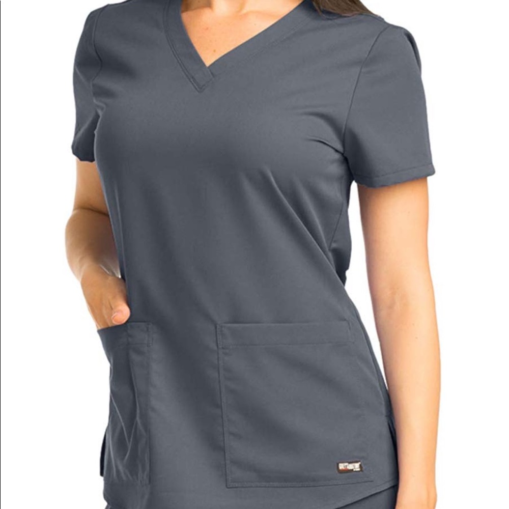 Grey Greys anatomy scrub top